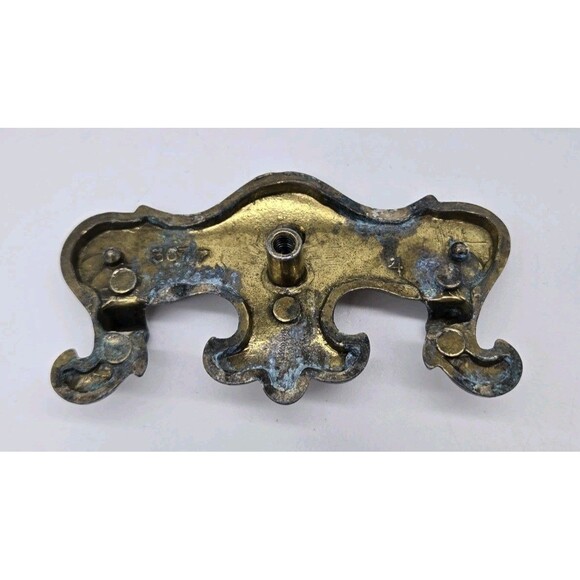 6 Vintage Dresser Drawer Furniture Pulls Handles With Screws Hardware Gold 3677 - Picture 14 of 16